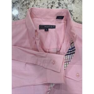 Roper Boys Pink 100% Cotton Solid  Shirt Size M 8-10 Little‎ Cowboy Classic